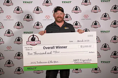 Kyle Hildebrand nommé Technicien de l'Année 2025 par AGCO