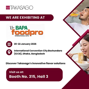 Takasago Présentera ses Innovations au BAPA Foodpro 2026